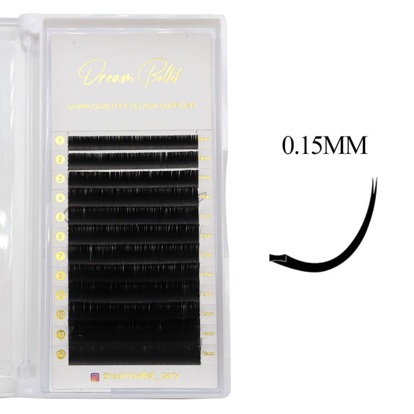 0.15MM Ellipse Flat Classic Eyelash Extensions