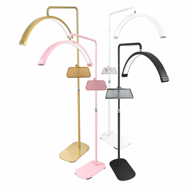 Professional Beauty Floor Lamps Moon Light Half Moon Lamp for Eyelash Extension LED Ring Light Moon Light Lamp for Lashes Tattoo